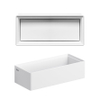 Clou Aluite fontein - 38x18x10cm - rechthoek - zonder kraangat - zonder overloop - mat wit SW106247