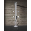 Hotbath Mate Hoofddouche - rechthoek - 16.5x53.7cm - waterval - cascade - PVD - geborsteld gunmetal (antraciet) SW1119099