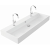 Thebalux lavabo quadro 120cm céramique 1x cuve 2x trou de robinet SW717307