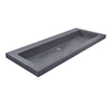 Wiesbaden B meubelwastafel 100x46x5cm met 2 kraangaten hardsteen zwart SW106384 Wiesbaden B meubelwastafel 100x46x5cm met 2 kraangaten hardsteen zwart SW106384