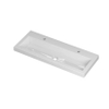 Ink Roots lavabo - 100x40x6cm - 2 trous de robinet - blanc brillant SW439541
