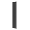 Plieger Cavallino Retto designradiator verticaal enkel middenaansluiting 1800x298mm 614W zwart grafiet (black graphite) 7252968