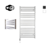 Sanicare HVW Moda handdoekradiator - 60x120cm - elektrisch - 876 watt - links - thermostaat wit - mat wit SW1185681
