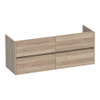 Saniclass Nexxt onderkast 140cm met 4 laden greeploos 2 sifonuitsparingen Legno Calore SW208970 Saniclass Nexxt onderkast 140cm met 4 laden greeploos 2 sifonuitsparingen Legno Calore SW208970