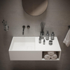 Ideavit Solidplan Lavabo 80x41x20cm rectangulaire 0 trous de robinet 1 vasque Solid surface blanc SW85943