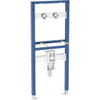 Geberit Duofix wastafel - 130cm wandkraan en inbouwsifon - blauw SW1237159