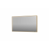 INK SP19 spiegel - 140x4x80cm rechthoek in stalen kader incl dir LED - verwarming - color changing - dimbaar en schakelaar - geborsteld mat goud SW955823