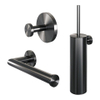 Brauer Gunmetal Edition Toilet Accessoireset - 3-delig - PVD - geborsteld gunmetal SW1164614