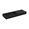 Clou Mini Wash Me lave-mains - 56x19x6cm - céramique - sans trou robinet - droite - noir mat SW9318