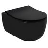 Plieger Kansas hangtoilet – compact – Rimless – 36 x 49 cm – met slim softclose zitting – mat zwart SW500121