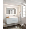 Mondiaz VICA ensemble de meuble de salle de bain - 120cm - meuble sous-vasque argile - 2 tiroirs - lavabo nuage droite - sans trou de robinet - miroir LED - version XL 60cm haut SW1097885