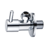 Fortifura Calvi Hoekstopkraan - haaks - 1/2" wandaansluiting - 3/8" - 10mm knel aansluiting - slang - hoogglans chroom SW791727