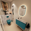 MONDIAZ TURE-DLUX Meuble toilette - 80cm - Smag - EDEN - vasque Glace - position centrale - sans trou de robinet SW1103530