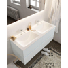 MONDIAZ VICA 120cm badmeubel clay 4 lades wastafel cloud dubbel met 2 kraangaten SW410586 MONDIAZ VICA 120cm badmeubel clay 4 lades wastafel cloud dubbel met 2 kraangaten SW410586