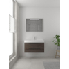 Bruynzeel Bando badmeubelset 90x45cm 1 kraangat 1 wasbak 2 lades met spiegel met softclose Composiet gladstone SW383359 Bruynzeel Bando badmeubelset 90x45cm 1 kraangat 1 wasbak 2 lades met spiegel met softclose Composiet gladstone SW383359