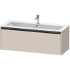 Duravit Ketho.2 Wastafelonderbouwkast - met 1 lade - voor enkele wastafel - 121x48x44cm - met greep antraciet - taupe mat SW772820