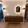 Mondiaz CIRO-DLUX Ensemble de meubles de salle de bains - 180x45x50cm - Plan vasque solid surface Lava - 1 lavabo à droite - 1 trou de robinet - 4 tiroirs - Dusk SW1533063