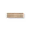 Looox Wood collection Wooden Drawer BoX armoire à tiroirs avec 2 tiroirs 140x45x46cm avec softclose chêne old grey SW108692