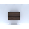 H&R Badmeubelen Infinity Wastafelonderkast - 80x44.8x55cm - 3D-front - 2 lades - greeploos - dark oak SW873377