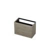 INK Wastafelonderkast - 90x45x65cm - 2 lades - push to open - met rechte opdekfronten - MFC - Greige eiken SW352534