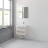Bruynzeel Bando badmeubelset 60x45cm 1 kraangat 1 wasbak 2 lades met spiegel met softclose Composiet kasjmier grijs SW383455 Bruynzeel Bando badmeubelset 60x45cm 1 kraangat 1 wasbak 2 lades met spiegel met softclose Composiet kasjmier grijs SW383455