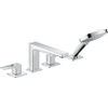 Hansgrohe Metropol 4-trous ensemble mitigeur de bord de baignoire avec poignées en barre chrome SW99981