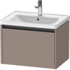Duravit Ketho.2 Wastafelonderbouwkast - met 1 lade - 63.4x45.5x44cm - met greep antraciet - basalt mat SW771974