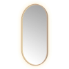 Hotbath &MORE Spiegel Oval - 60x120cm - direct en indirect LED - spiegelverwarming - dimbaar - met afstandsbediening - PVD - geborsteld koper SW1245616