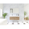HR Matrix ensemble meuble de salle de bain 3d 120cm 2 tiroirs sans poignée avec bandeau en couleur chêne français avec vasque kube double 2 robinets blanc SW857096