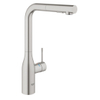 GROHE Essence Mitigeur de cuisine avec bec L et dual spray extractible inox 0467942