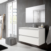 Adema Chaci badmeubelset 100x46x57cm met 2 lades greeploos met spiegel 1 keramische wasbak 1 kraangat wit mat SW724532 Adema Chaci badmeubelset 100x46x57cm met 2 lades greeploos met spiegel 1 keramische wasbak 1 kraangat wit mat SW724532