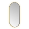 Hotbath &MORE Spiegel Oval - 40x80cm - direct en indirect LED - spiegelverwarming - dimbaar - met afstandsbediening - PVD - geborsteld gunmetal antraciet SW1245606