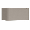 H&R Badmeubelen Juice Wastafelonderkast - 80x45x40cm - linkerhoek afgerond - 1 lade - geïntegreerde greep - olive SW1259701