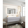 Mondiaz VICA ensemble de meuble de salle de bain - 150cm - meuble sous-vasque cale - 2 tiroirs - lavabo cloud milieu - sans trou de robinet - miroir LED - version XL 60cm haut SW1097803