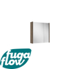 FugaFlow Eccelente Arredo spiegel badkamer spiegelkast - 60x63x16cm - inclusief zijpanelen - noten (hout) - Black Friday - SW1125996