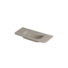 INK Fora Lavabo - 100x45x1.7cm - 1 trou de robinet - coins arrondis - porcelaine - coton crème mat SW1405946