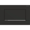 Geberit Sigma10 bedieningsplaat - 2-toets spoeling - rechthoekige knoppen - matzwart/glans chroom/matzw - mat zwart SW242686