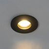QAZQA Shed Inbouwspot - 8.5x8.5cm - IP54 - rond - mat zwart SW1187207