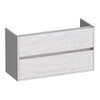 BRAUER Adore meuble sous-lavabo peu profond - 100x39x55cm - 2 tiroirs à fermeture en douceur - sans poignées - 1 découpe pour siphon - Forest Seashell SW1198391