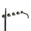 Hotbath Cobber Inbouw bad thermostaat - met 2 stopkranen - met uitloop - verouderd ijzer (zwart) SW237474