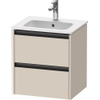 Duravit Ketho.2 Wastafelonderkast - 51x42x54.9cm geschikt - voor 1 waskom - spaanplaat - taupe mat SW773136