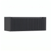 H&R Badmeubelen Juice Wastafelonderkast - 120x45x40cm - rechterhoek afgerond - 3D-front - 1 lade - geïntegreerde greep - dark blue SW1259827