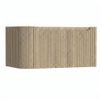 H&R Badmeubelen Juice Wastafelonderkast - 80x45x40cm - linkerhoek afgerond - 3D-front - 1 lade - geïntegreerde greep - french oak SW1259623