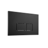 QeramiQ Push Plaque de commande - pour réservoir encastré Geberit UP320 - double chasse - boutons rectangulaires - matière synthétique noir mat SW706189