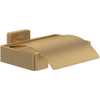 Villeroy & Boch Elements - Striking Porte-rouleau de papier toilette avec couvercle - 131 x 115 x 45 mm - Or brossé (or) SW974091