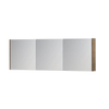 INK SPK1 spiegelkast – 180x60x14 cm – 3 deuren, dubbelzijdige spiegeldeuren – Naturel Eiken mat SW493948