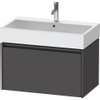 Duravit Ketho.2 Wastafelonderbouwkast - met 1 lade - 78.4x46x44cm - met greep antraciet - grafiet mat SW772992