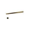 Hotbath &MORE Handdoekradiator - 80x19cm - vierkant - 1 stangen - horizontaal - met schakelaar - PVD - geborsteld messing (goud) SW1245745