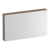 BRAUER Impress spiegelkast - 120x70x15cm - zonder verlichting - 2 dubbelzijdige spiegeldeuren - mat mokka SW1199010