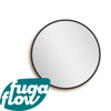 FugaFlow Eccelente Arredo 2.0 Miroir rond 80x80cm cadre noir mat SW1123443